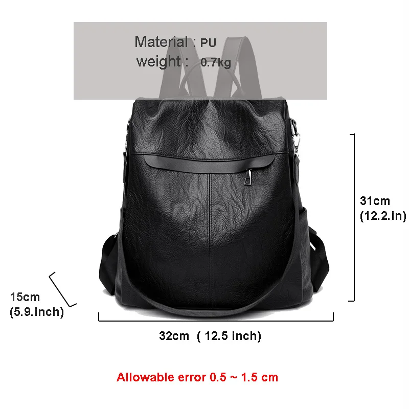 Girls Fashion Anti-theft Backpack Casual Brand High-quality Leather Backpack Women's Shoulder Bag Large Capacity School Bag 2021
Girls Fashion Anti-theft Backpack Casual Brand High-quality Leather Backpack Women's Shoulder Bag Large Capacity School Bag 2021