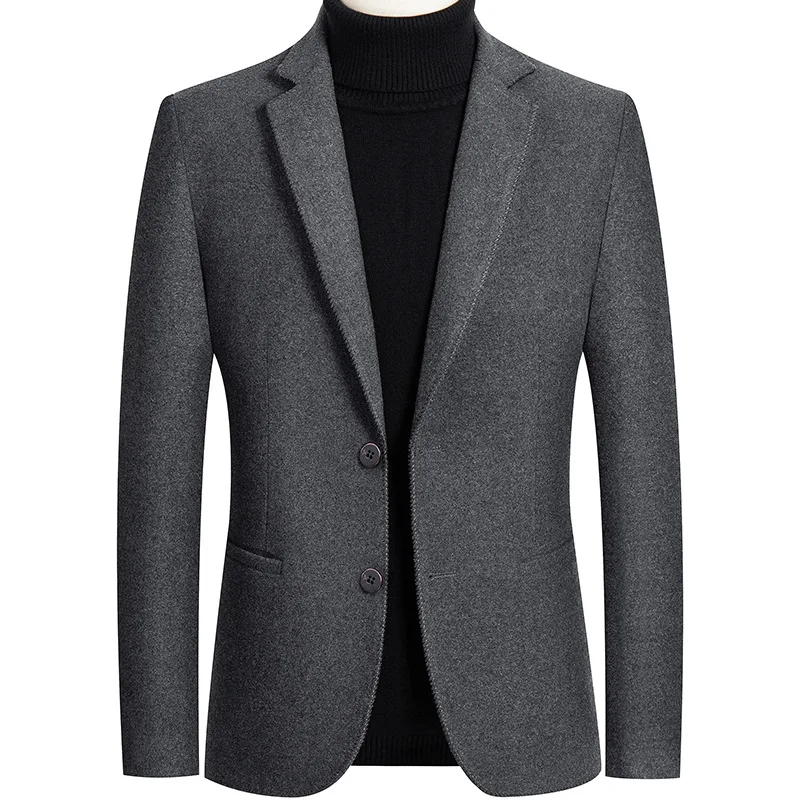 2021 Men's Woolen Men's blazer Autumn and Winter New Woolen Casual Double Button blazer
2021 Men's Woolen Men's blazer Autumn and Winter New Woolen Casual Double Button blazer