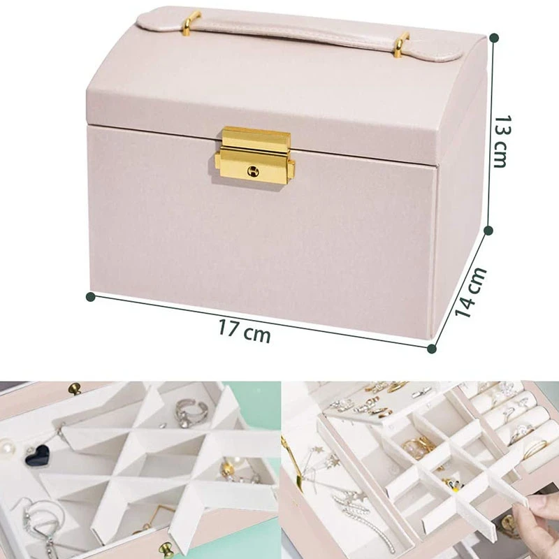 Hot Jewelry Box Organiser Faux Leather with 2 Drawers 3 Layers Jewelry Storage Case for Rings Earrings Jewelry Gift Box
Hot Jewelry Box Organiser Faux Leather with 2 Drawers 3 Layers Jewelry Storage Case for Rings Earrings Jewelry Gift Box