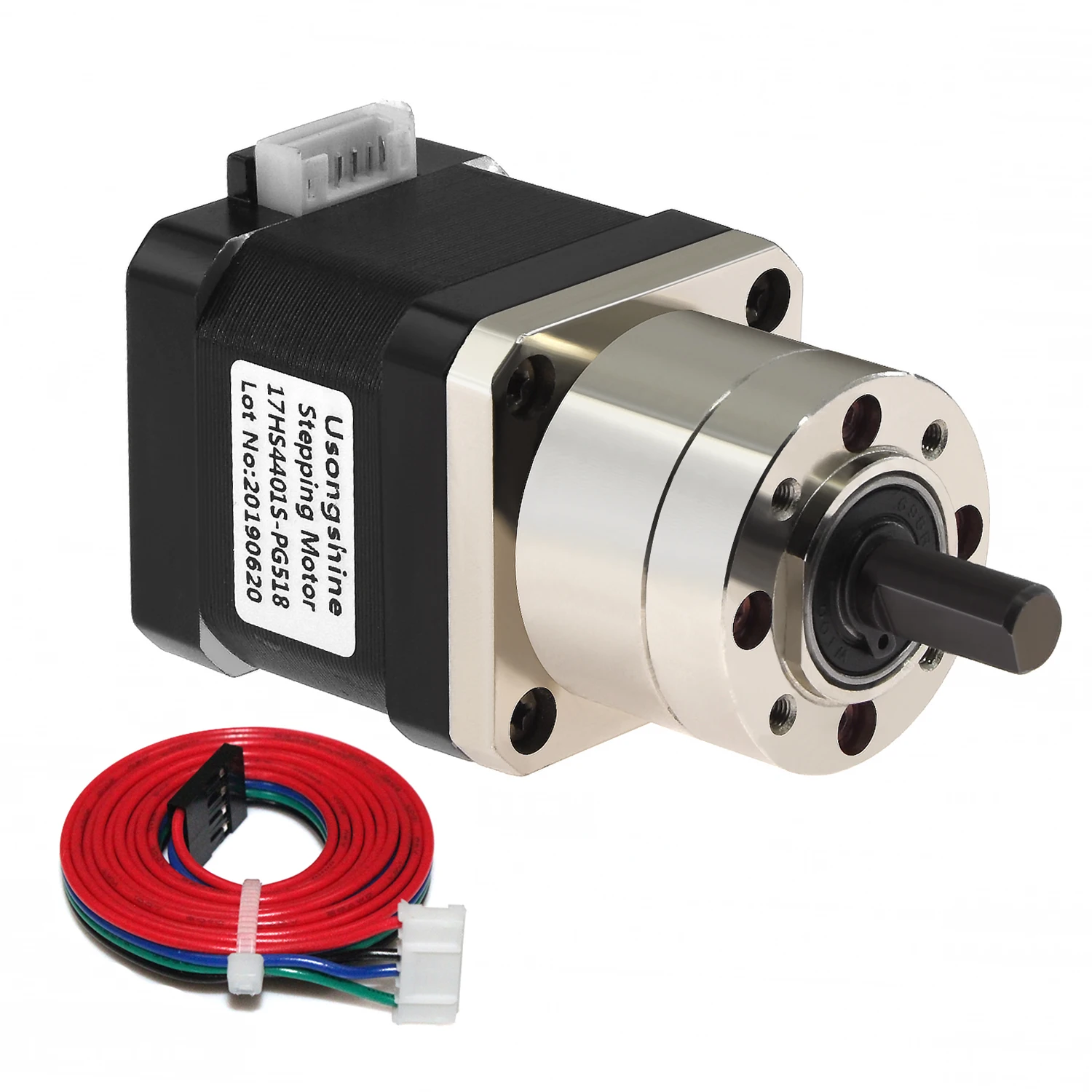 Usongshine Nema17 Stepper Motor 17HS4401S-PG518 1.68A 42 Motor Extruder Gear Stepper Motor Ratio 5.18:1 Planetary Gearbox
Usongshine Nema17 Stepper Motor 17HS4401S-PG518 1.68A 42 Motor Extruder Gear Stepper Motor Ratio 5.18:1 Planetary Gearbox