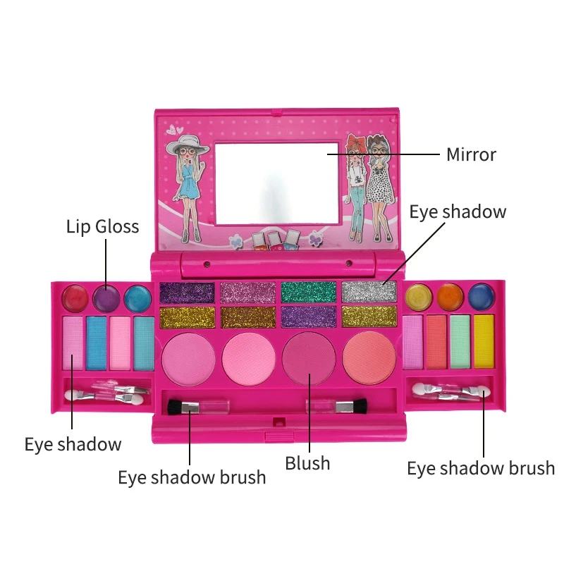 Children's Makeup Cosmetics Playing Box Play Set Princess Toy Lipstick Eye Shadow Best Gift for Girls | Игрушки и хобби