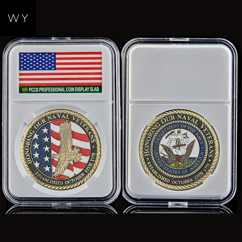 USA Challenge Coin Military Department of The Navy Honoring Our Naval Veterans Established October 13TH Commemorative Coin
USA Challenge Coin Military Department of The Navy Honoring Our Naval Veterans Established October 13TH Commemorative Coin