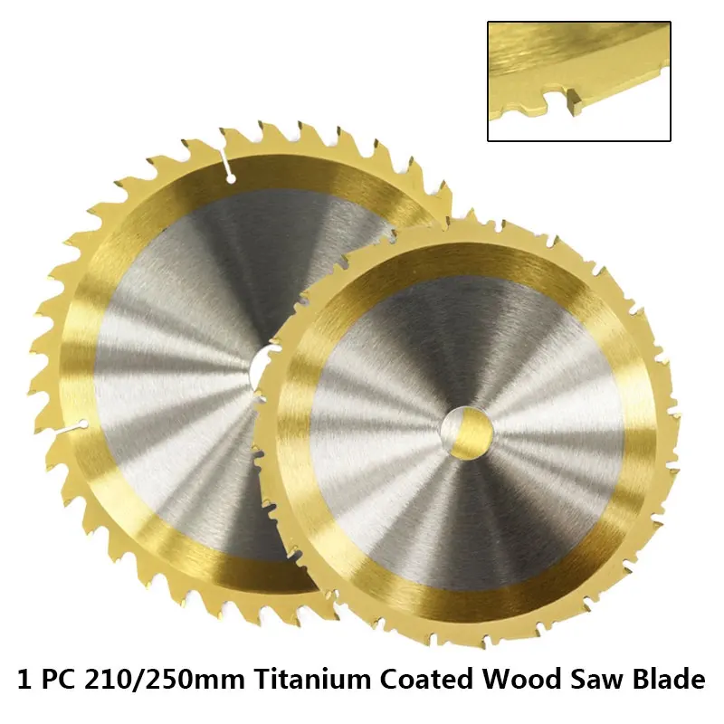 

Диск для циркулярной пилы TCT 24T/40T/80T, режущий диск с титановым покрытием, твердосплавная пила, 1 шт., 210 мм/250 мм