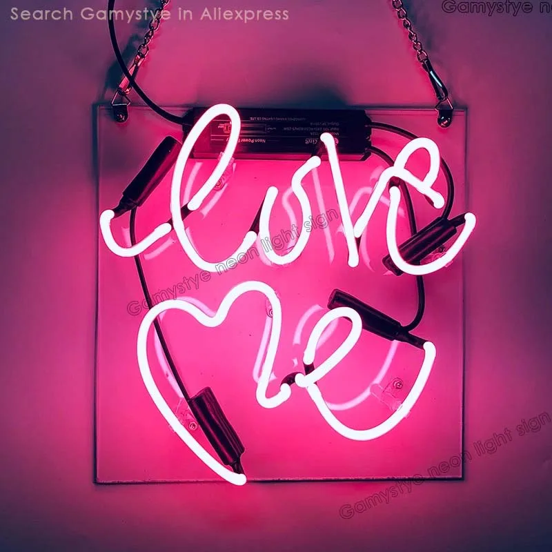 LOVE ME PINK Neon lamp custom Really glass neon light signs for room wall Neon letters gaming beer bar Neon Tube customized
LOVE ME PINK Neon lamp custom Really glass neon light signs for room wall Neon letters gaming beer bar Neon Tube customized