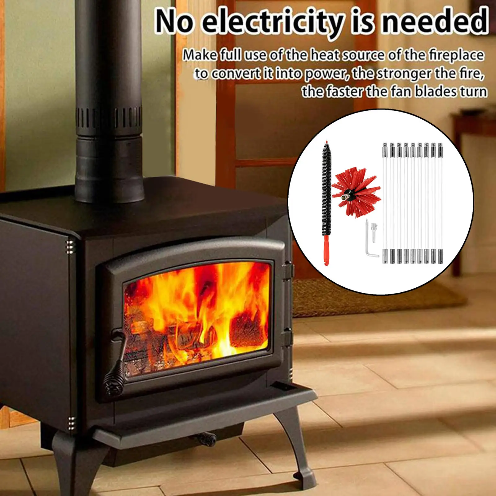 Chimney Sweep Brush Kit Flexible Fireplace Tool Cleaning Brush Rotary Cleaner Brushes Head for Fireplace Flue Home Use
Chimney Sweep Brush Kit Flexible Fireplace Tool Cleaning Brush Rotary Cleaner Brushes Head for Fireplace Flue Home Use