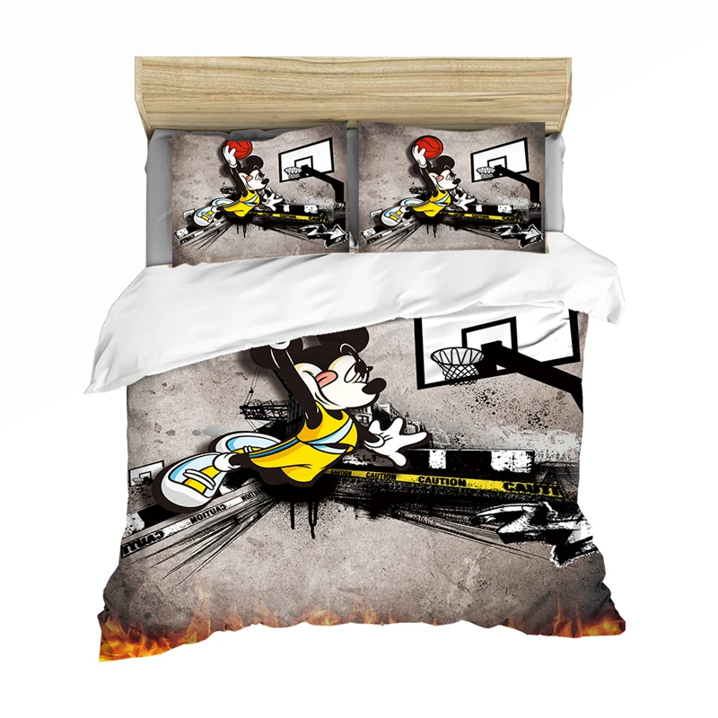 

Disney Couple Cute Mickey Minnie Cartoon Bedding Double King Odd-even Duvet Bed Cover Pillowcase Girl Boy Gift Bedroom Decor