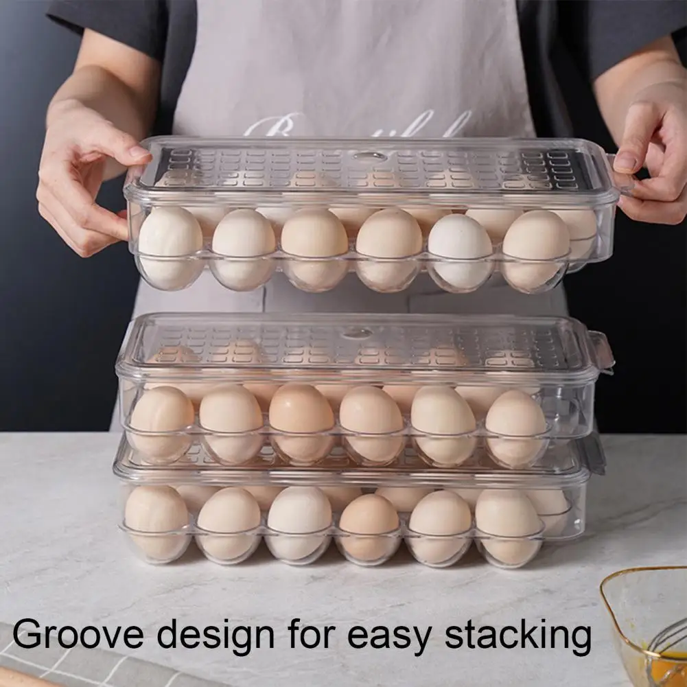 18 Grids Well Protect Egg Storage Box with Lid Plastic Kitchen Containers Egg Holder for Indoor
18 Grids Well Protect Egg Storage Box with Lid Plastic Kitchen Containers Egg Holder for Indoor