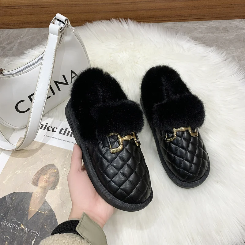 Doudou Shoes 2021 Winter New Warm and Velvet All-match Women's Shoes Comfortable Solid Color Flat Shoes Plaid Fur Shoes
Doudou Shoes 2021 Winter New Warm and Velvet All-match Women's Shoes Comfortable Solid Color Flat Shoes Plaid Fur Shoes
