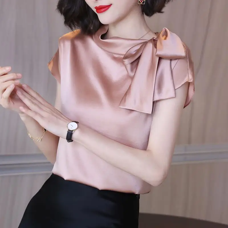 2021 Summer Women's High End Satin Shirt Design Sense Small Butterfly Festival Elegant Temperament Chiffon Top B046
2021 Summer Women's High End Satin Shirt Design Sense Small Butterfly Festival Elegant Temperament Chiffon Top B046