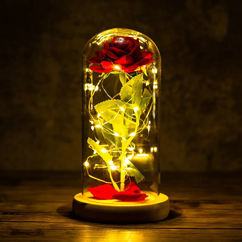 LED Night Light Artificial Rose Flower In Glass Cover Wedding Home Room Decorative Bedroom Decor Night Lamp Valentines Day Gifts
LED Night Light Artificial Rose Flower In Glass Cover Wedding Home Room Decorative Bedroom Decor Night Lamp Valentines Day Gifts