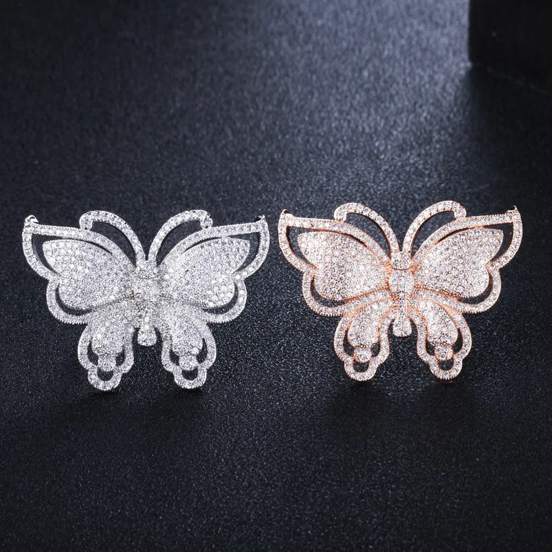 Luxury Big Butterfly Rings for Women Micro Pave Cubic Zirconia Rose Gold Color Finger Rings Fashion Wedding Engagement Jewelry
Luxury Big Butterfly Rings for Women Micro Pave Cubic Zirconia Rose Gold Color Finger Rings Fashion Wedding Engagement Jewelry