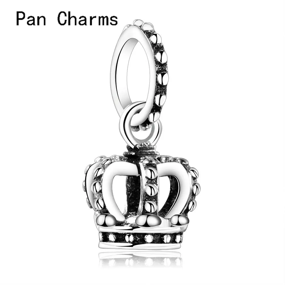 

30% Silver Pendant DIY Jewelry Noble Splendor Crown Dangle Charm Beads Fit Original Bracelet Bangle Girl Gift 2021