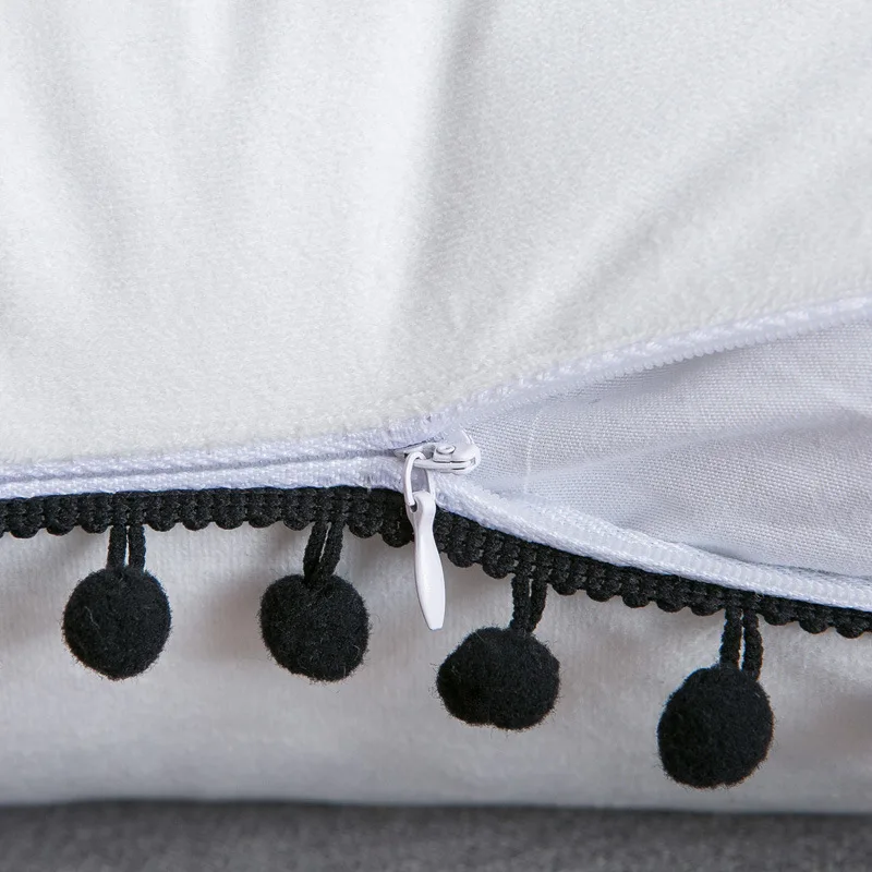 Bohemian Style White Velvet Cushion Cover black Stripe Tassels Throw Pillow Covers for Home Decoration Sofa Chair Car Pillowcase
Bohemian Style White Velvet Cushion Cover black Stripe Tassels Throw Pillow Covers for Home Decoration Sofa Chair Car Pillowcase