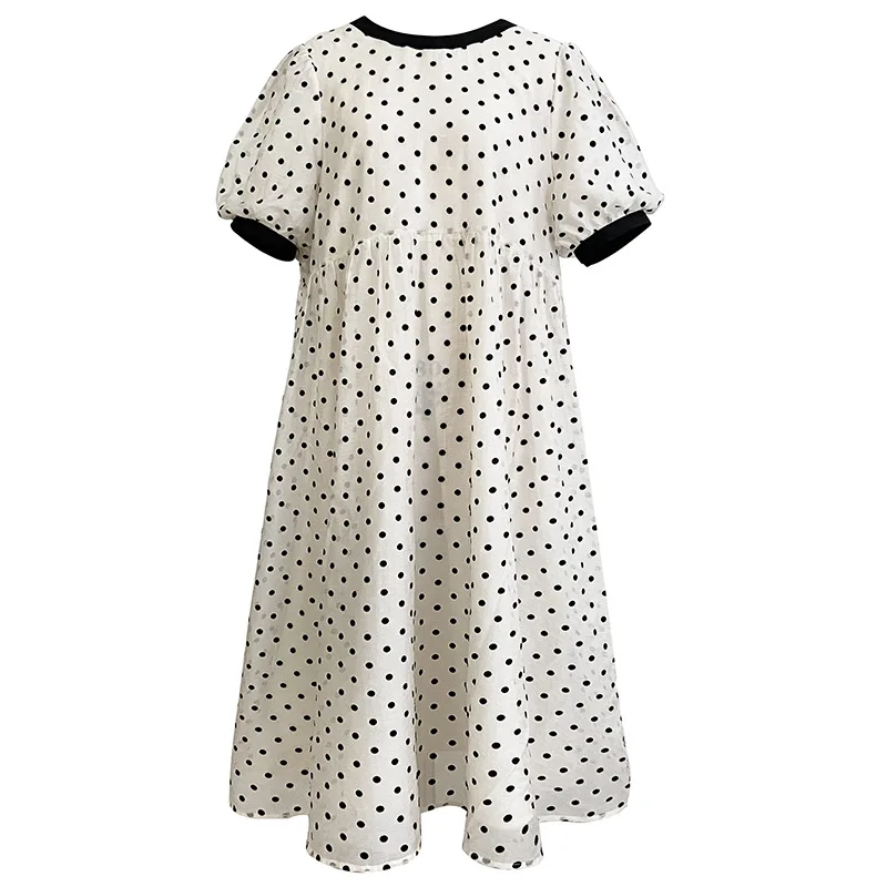 Vintage White Polka Dot Dresses for Women 2021 Short Sleeve Loose Casual Summer Dress Female Korean Fashion Robe Femme
Vintage White Polka Dot Dresses for Women 2021 Short Sleeve Loose Casual Summer Dress Female Korean Fashion Robe Femme