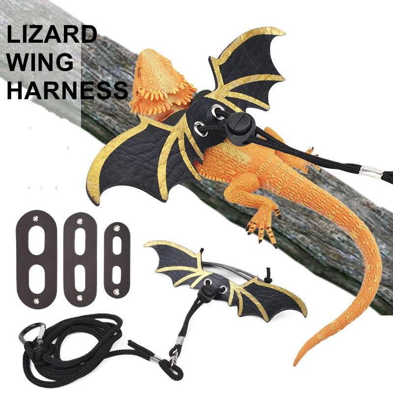 Lizard Leather Traction Rope Belt Wing Adjustable Gecko Vest Chest Bearded Dragon Harness Leash Reptile Accessories Supplies Set
Lizard Leather Traction Rope Belt Wing Adjustable Gecko Vest Chest Bearded Dragon Harness Leash Reptile Accessories Supplies Set