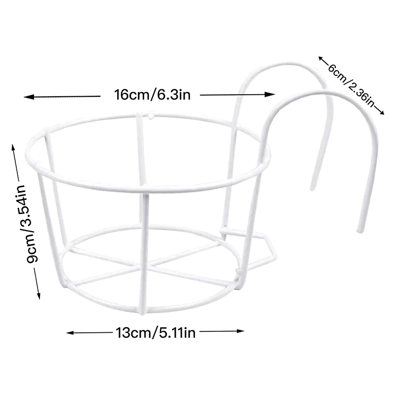 4 Pack Round Hanging Railing Planters, Flower Pot Holders, Metal Pot Plant Basket, for Indoor and Outdoor Use (White)
4 Pack Round Hanging Railing Planters, Flower Pot Holders, Metal Pot Plant Basket, for Indoor and Outdoor Use (White)