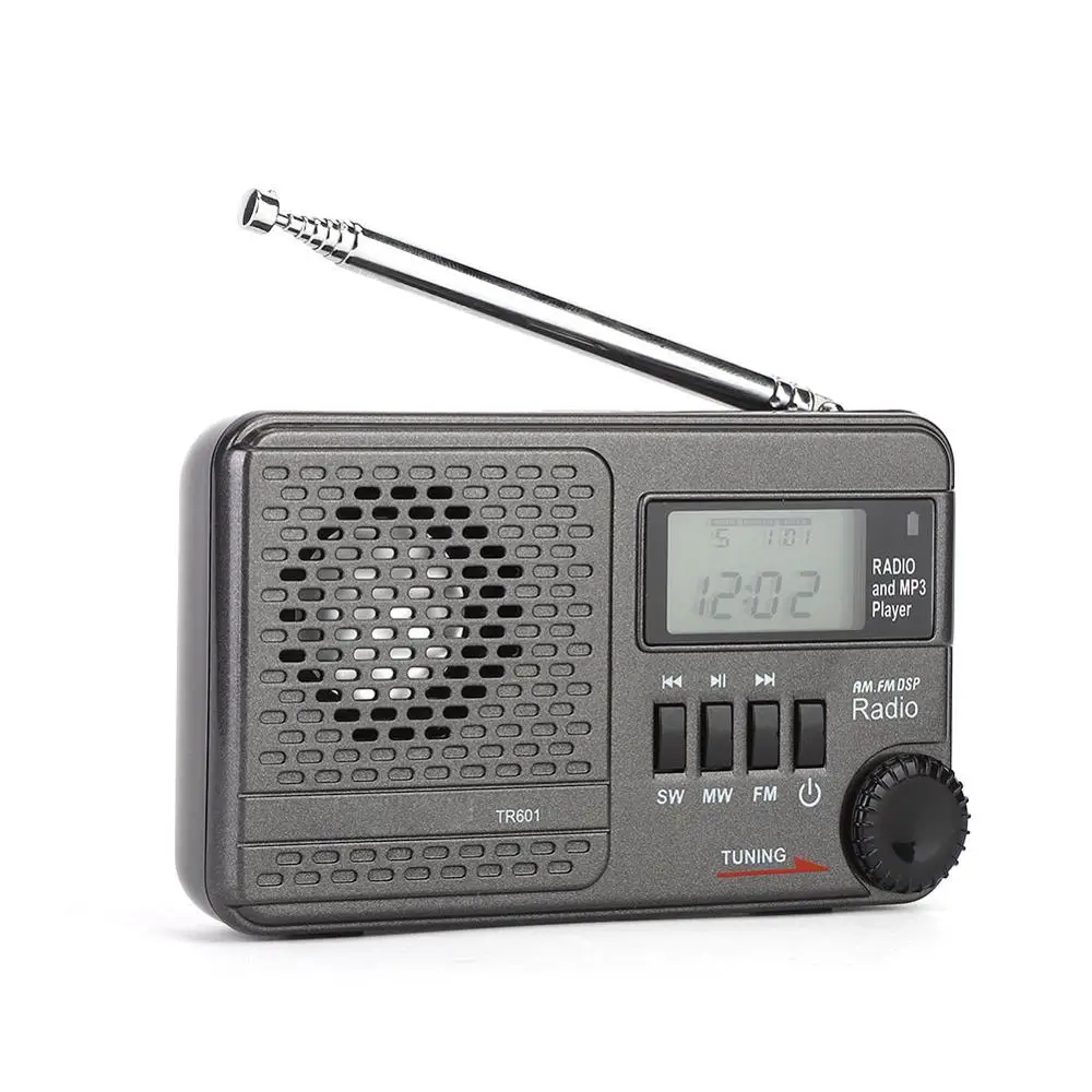 Карманный цифровой радиоприемник DSP AM/SW/FM часы функция сна радио MP3 мини-радио