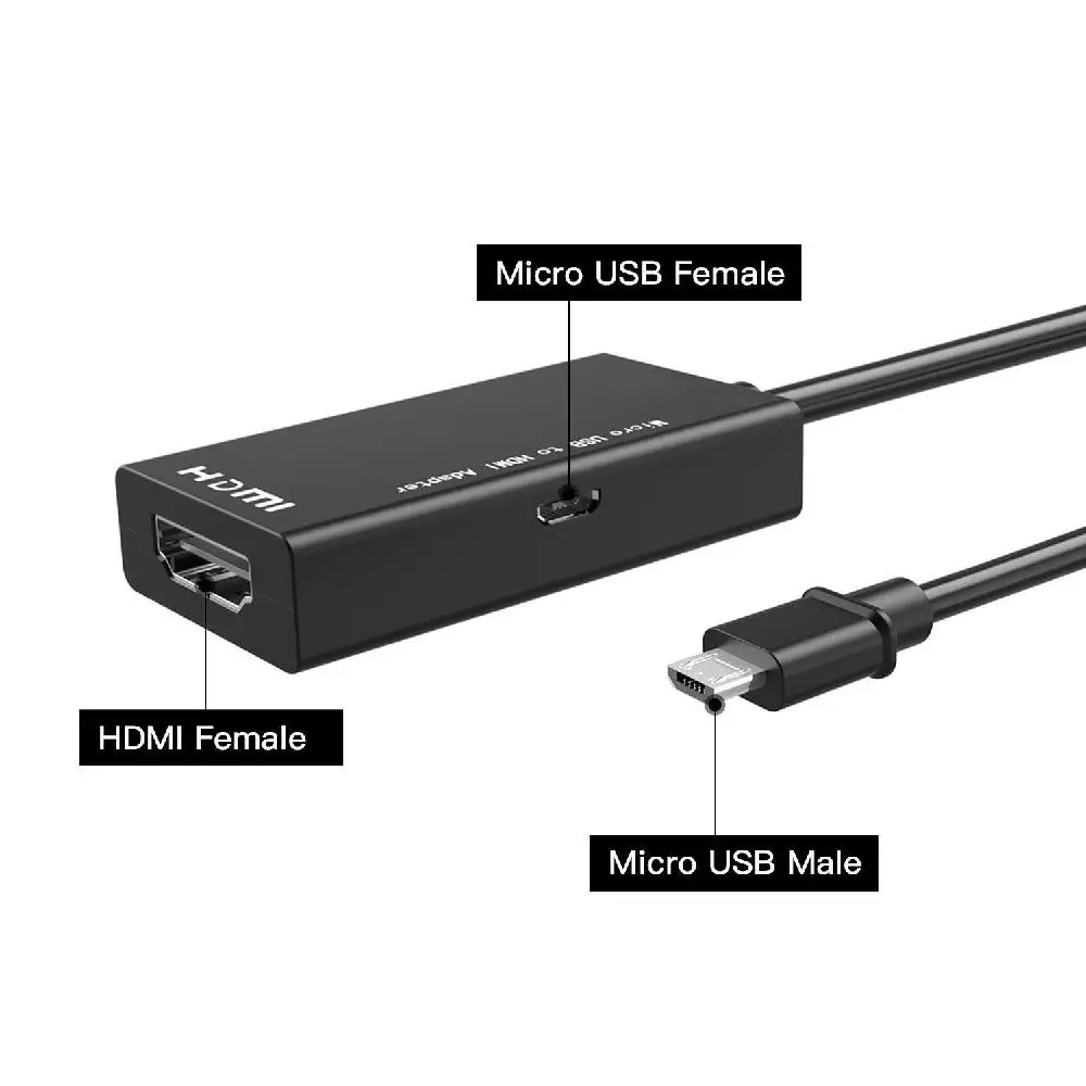 Микро USB к HDMI 1080P видео Графический конвертер адаптер микро Usb Кабель-адаптер для