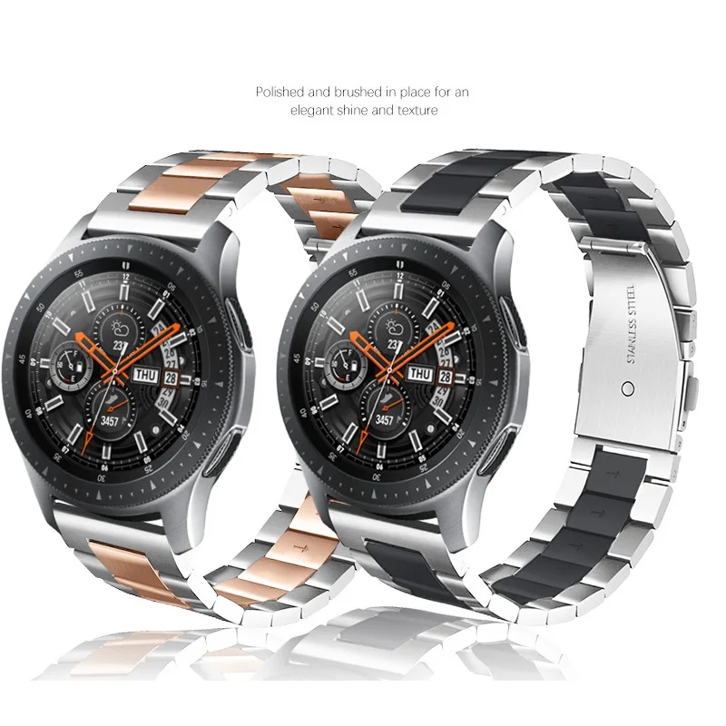 

Mesh & Soild Stainless Steel Watchband for Garmin Vivomove HR 3 3S / Vivoactive 4 4S 3 / Venu Luxe Style Watch Band Strap