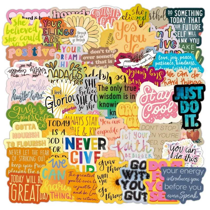 10/30/50PCS inspirational cartoon English alphabet graffiti laptop skateboard guitar waterproof sticker decoration wholesale
10/30/50PCS inspirational cartoon English alphabet graffiti laptop skateboard guitar waterproof sticker decoration wholesale