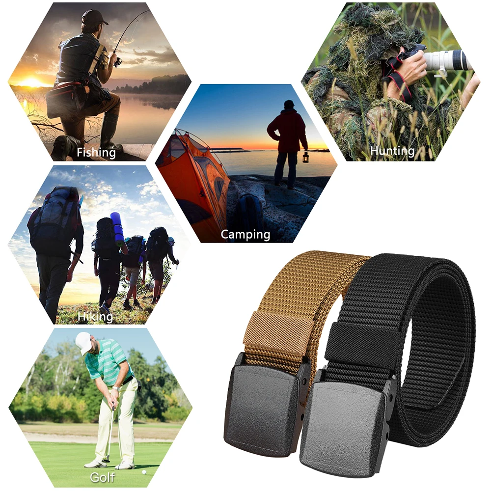 2 Pack Men Women Belts 47.2 Inch Adjustable Webbing Belt With Plastic Buckle Camping Equipment
2 Pack Men Women Belts 47.2 Inch Adjustable Webbing Belt With Plastic Buckle Camping Equipment