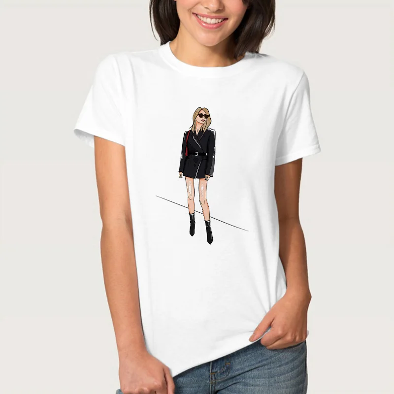 Women Simple Tshirts Summer Cute Lady Print Casual Tshirt O Neck T-shirts Top Female T Shirt Clothes Basic Short-sleeved T-shirt
Women Simple Tshirts Summer Cute Lady Print Casual Tshirt O Neck T-shirts Top Female T Shirt Clothes Basic Short-sleeved T-shirt