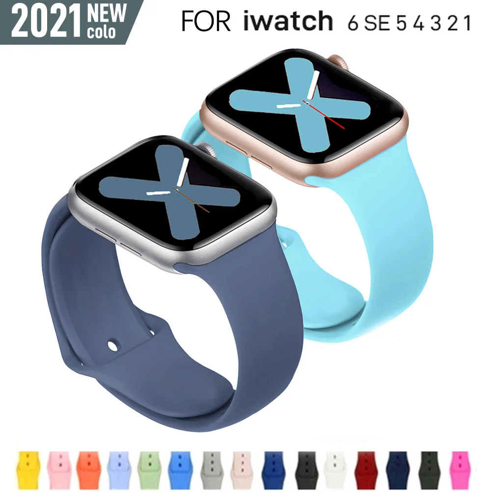 Silicone Strap For Apple Watch band 6 44mm 42mm 40mm 38mm Smart rubber watchband bracelet iWatch band for Series 6 SE 5 4 3 2 se
Silicone Strap For Apple Watch band 6 44mm 42mm 40mm 38mm Smart rubber watchband bracelet iWatch band for Series 6 SE 5 4 3 2 se