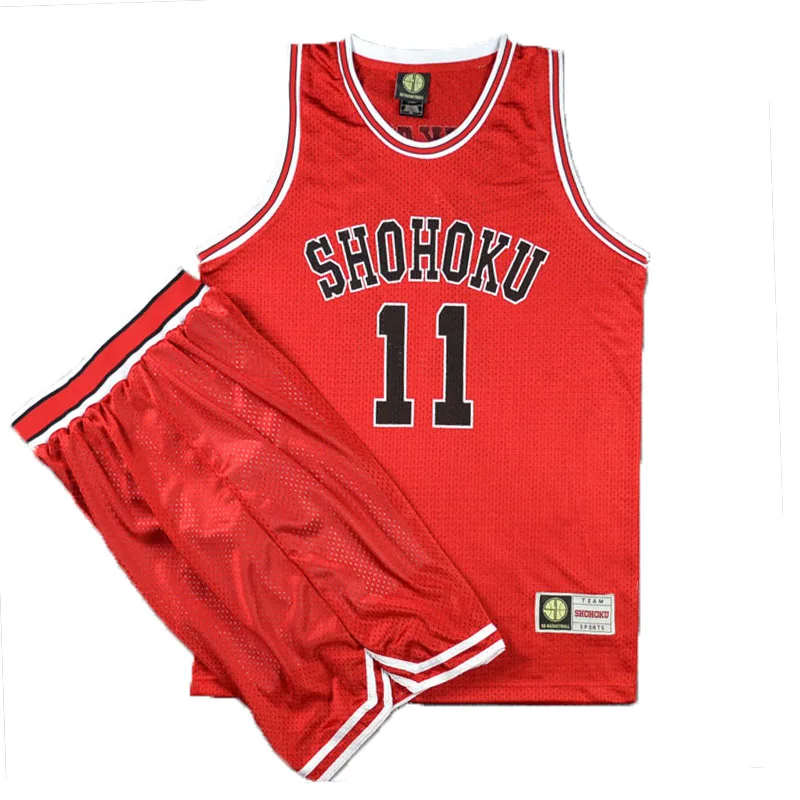Костюм аниме Slam Dunk Shohoku рукава 11 # костюм баскетбольная майка Косплей форма жилет майка рубашка без рукавов дышащий
Костюм аниме Slam Dunk Shohoku рукава 11 # костюм баскетбольная майка Косплей форма жилет майка рубашка без рукавов дышащий