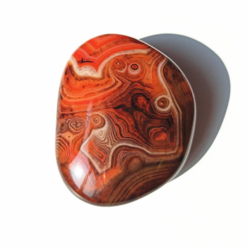 

best-selling Natural stone silk agate Sardonyx agate palm stones playthings small stones and crystals healing crystals