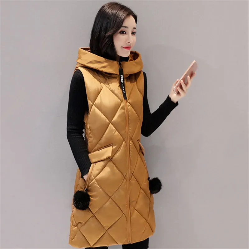 LA CISNE Winter Vest Women's Mid-length Plus Size Korean Hooded Waistcoat Vest Slim Slimming Down Cotton Jacket Women
LA CISNE Winter Vest Women's Mid-length Plus Size Korean Hooded Waistcoat Vest Slim Slimming Down Cotton Jacket Women
