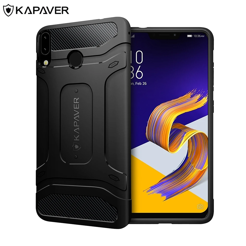 KAPAVER Luxury Official Silicone Phone Case For ASUS Zenfone 5Z Shockproof Bumper protection Back Cover High Quality funda | Мобильные