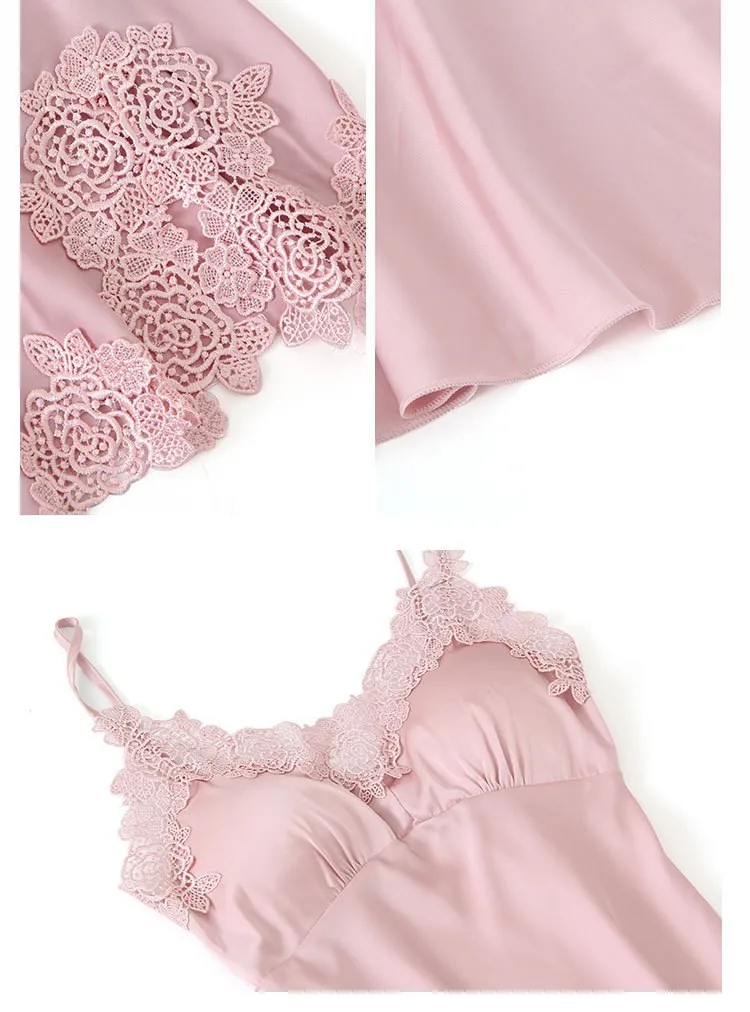 Pajama Set Women Lace Trim Satin Sleepwear Pyjamas Pour Femme Summer Nightwear With Pants Casual Home Wear Kimono Robe Gown PJS
Pajama Set Women Lace Trim Satin Sleepwear Pyjamas Pour Femme Summer Nightwear With Pants Casual Home Wear Kimono Robe Gown PJS