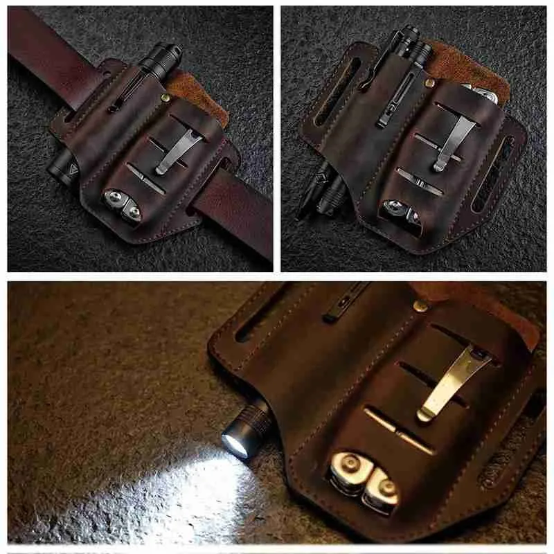 Outdoor Tactical Bag Belt Bag Mini Flashlight Holster Belt Pockets Tool Outdoor Pu Wearable Leather EDC Set Bag B5P8
Outdoor Tactical Bag Belt Bag Mini Flashlight Holster Belt Pockets Tool Outdoor Pu Wearable Leather EDC Set Bag B5P8