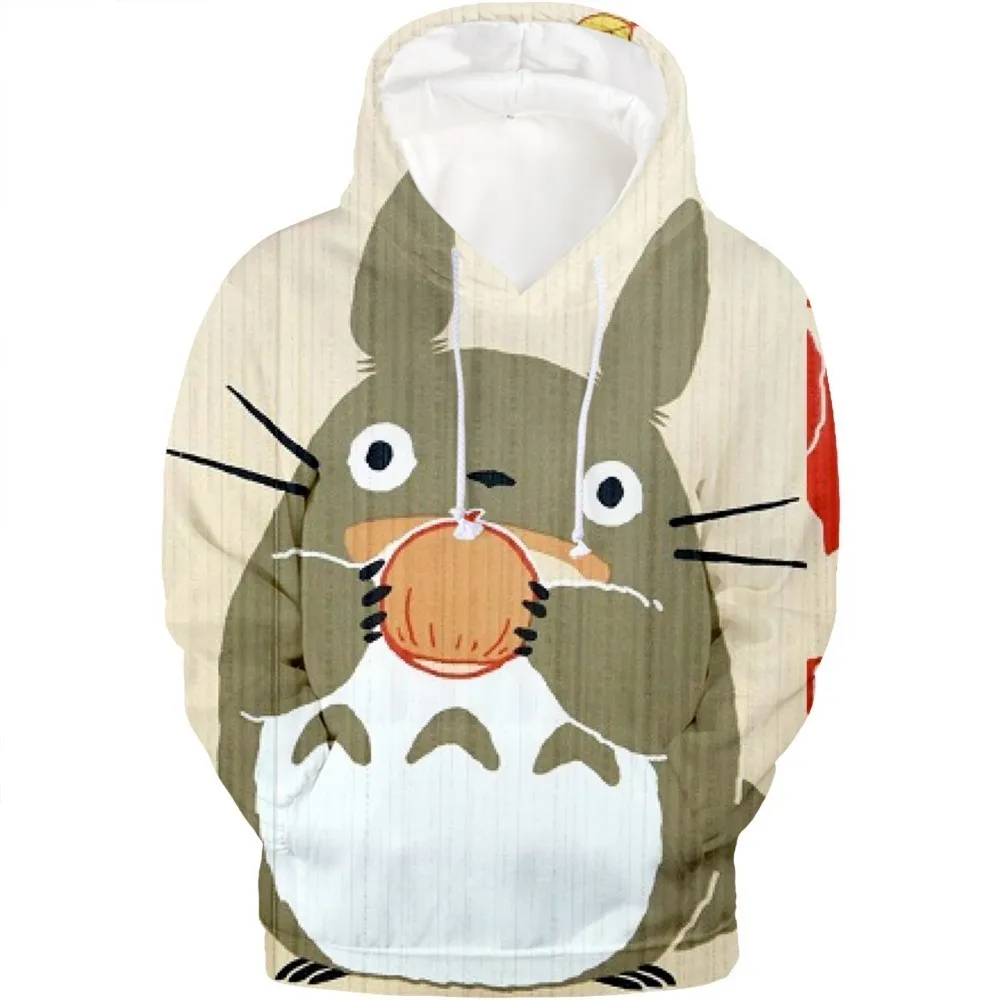 Толстовка с капюшоном Kpop Totoro 3D свитшоты аниме кавайные толстовки женский/мужской