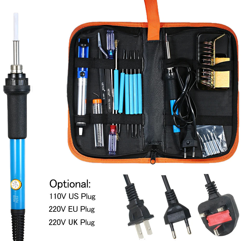 Soldering Iron 20Pcs Electronic Soldering Iron Kit Adjustable Temperature Electronic Repair Tools Soldering Station Welding Tool
Soldering Iron 20Pcs Electronic Soldering Iron Kit Adjustable Temperature Electronic Repair Tools Soldering Station Welding Tool
