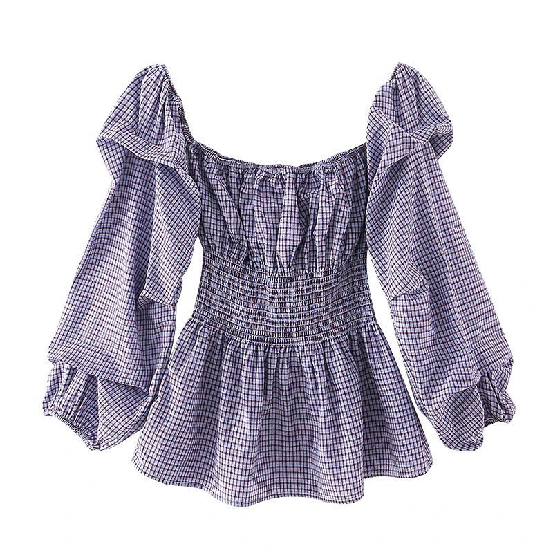 TRAF Women 2021 Sweet Fashion Patchwork Plaid Cropped Blouses Vintage Square Collar Long Sleeve Female Shirts Streetwear
TRAF Women 2021 Sweet Fashion Patchwork Plaid Cropped Blouses Vintage Square Collar Long Sleeve Female Shirts Streetwear