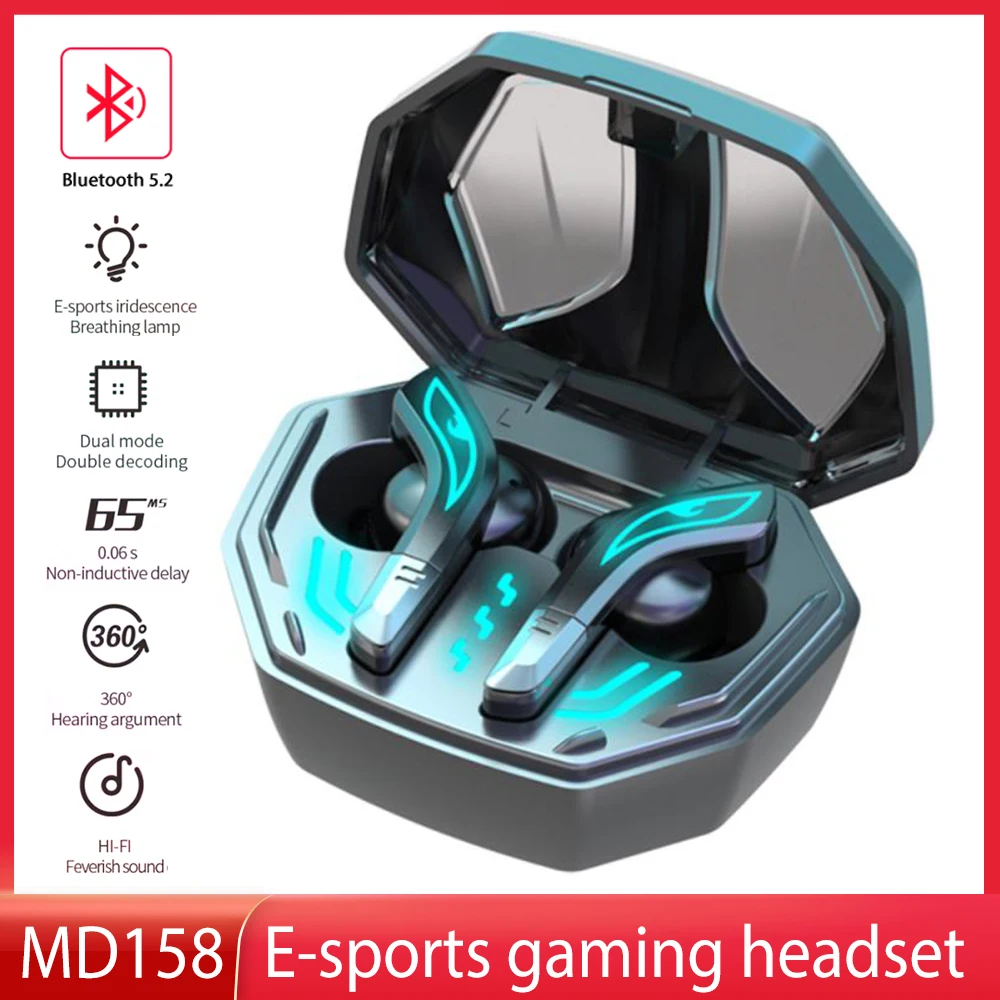 MD158 TWS Wireless Earphone Bluetooth 5.2 HiFi Sound Low Latency Positioning Stereo Gaming Headsets for Gamers
MD158 TWS Wireless Earphone Bluetooth 5.2 HiFi Sound Low Latency Positioning Stereo Gaming Headsets for Gamers