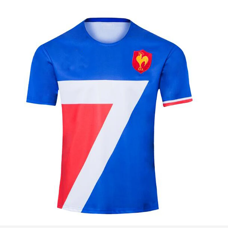 

New style 2019 2021 France Super Rugby Jerseys France Shirts Rugby Maillot de Foot French BOLN Rugby shirt size S-3XL