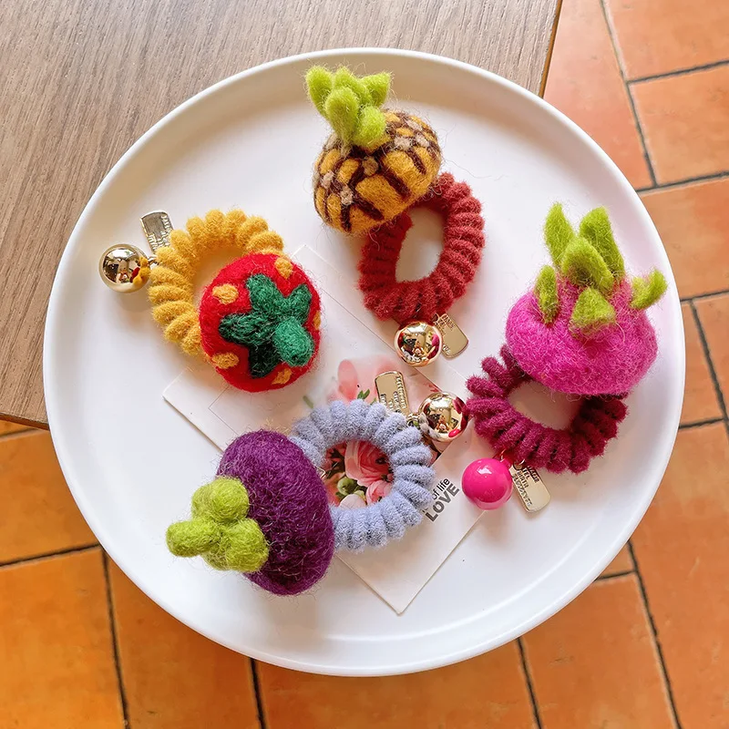 Cute Cartoon Fruit Plush Phone Cord Hair Ties Girls Rubber Band Baby Hair Rope Headdress for Children Fashion Hair Accessories
Cute Cartoon Fruit Plush Phone Cord Hair Ties Girls Rubber Band Baby Hair Rope Headdress for Children Fashion Hair Accessories
