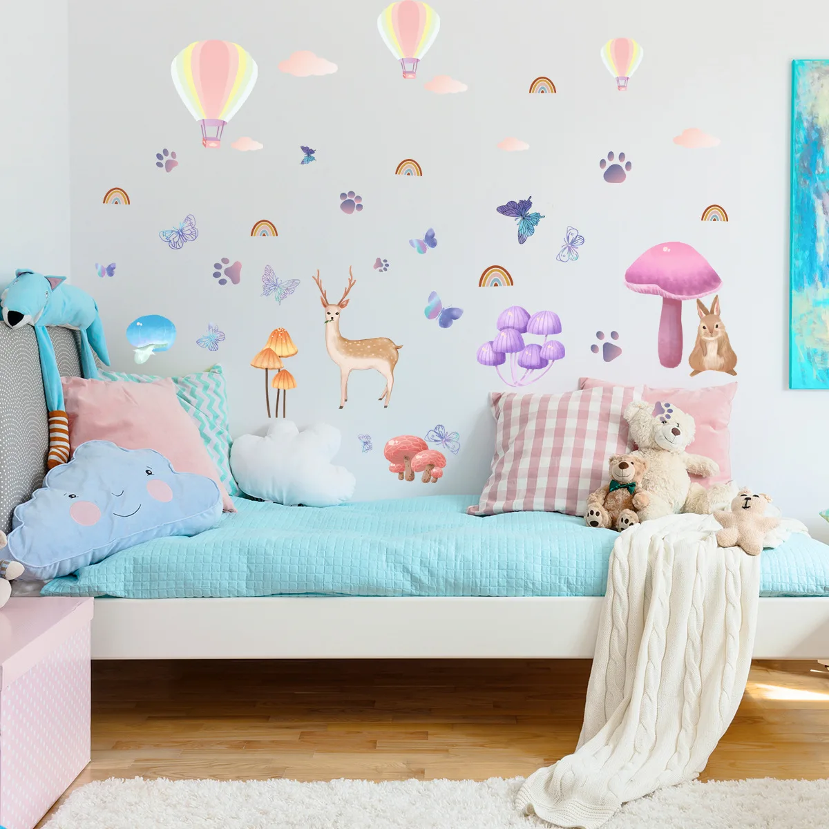 New Animal Rainbow Balloon Mushroom Wall Stickers Children's Room Living Room Bedroom Creative Wallpaper Nursery Decor Sticker
New Animal Rainbow Balloon Mushroom Wall Stickers Children's Room Living Room Bedroom Creative Wallpaper Nursery Decor Sticker