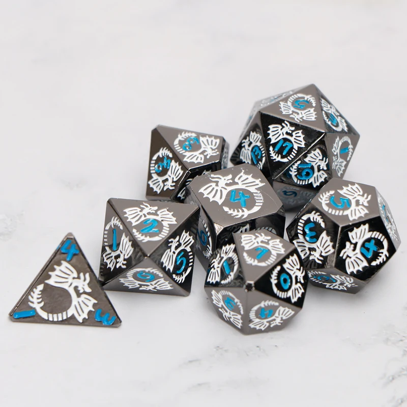 Metal Dnd Dice Set Dungeon And Dragon D And D RPG MTG Polyhedral D&D 20 Sided Role Playing Black white 7PCS D20 D12 D10 D8 D6 D4
Metal Dnd Dice Set Dungeon And Dragon D And D RPG MTG Polyhedral D&D 20 Sided Role Playing Black white 7PCS D20 D12 D10 D8 D6 D4