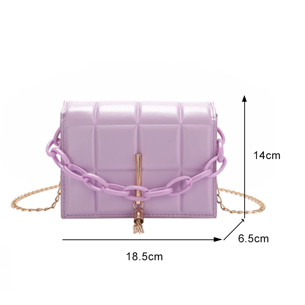 Vintage Women Pure Color Chain Shoulder Crossbody Bags PU Leather Messenger Bag Casual Ladies Tassel Thick Chain Small Handbags
Vintage Women Pure Color Chain Shoulder Crossbody Bags PU Leather Messenger Bag Casual Ladies Tassel Thick Chain Small Handbags