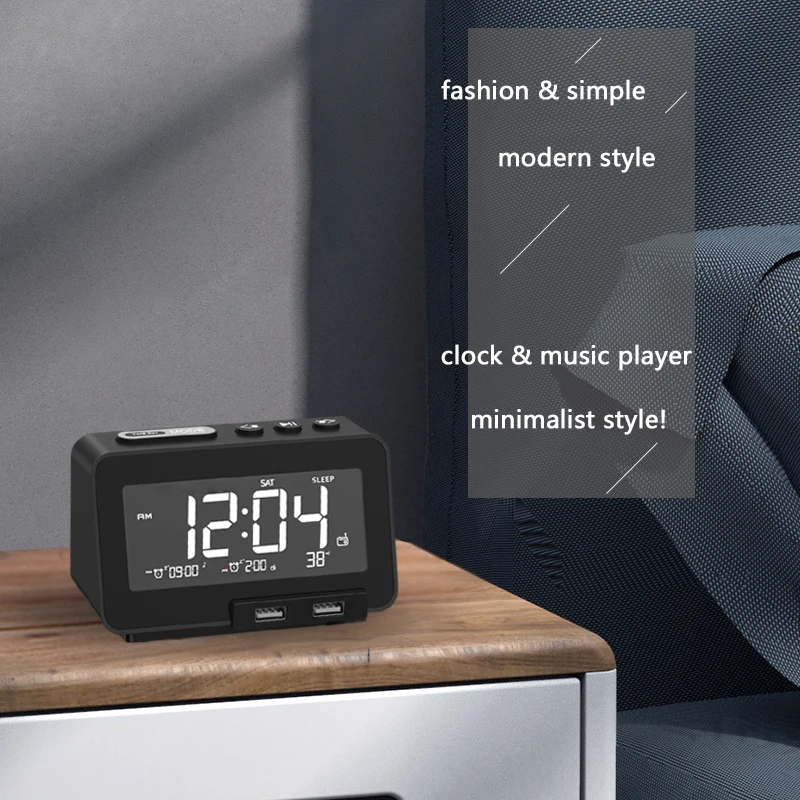 LED Digital Alarm Clock Watch Table Electronic Desktop Clocks USB Wake Up FM Radio Time Projector Snooze Function 2 Alarm
LED Digital Alarm Clock Watch Table Electronic Desktop Clocks USB Wake Up FM Radio Time Projector Snooze Function 2 Alarm