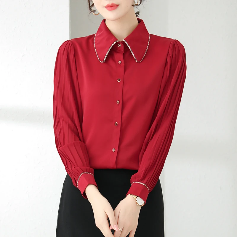 Shirt women's design 2021 new spring loose chiffon shirt top fashion foreign long-sleeved shirt Ruffles Casual Chiffon
Shirt women's design 2021 new spring loose chiffon shirt top fashion foreign long-sleeved shirt Ruffles Casual Chiffon