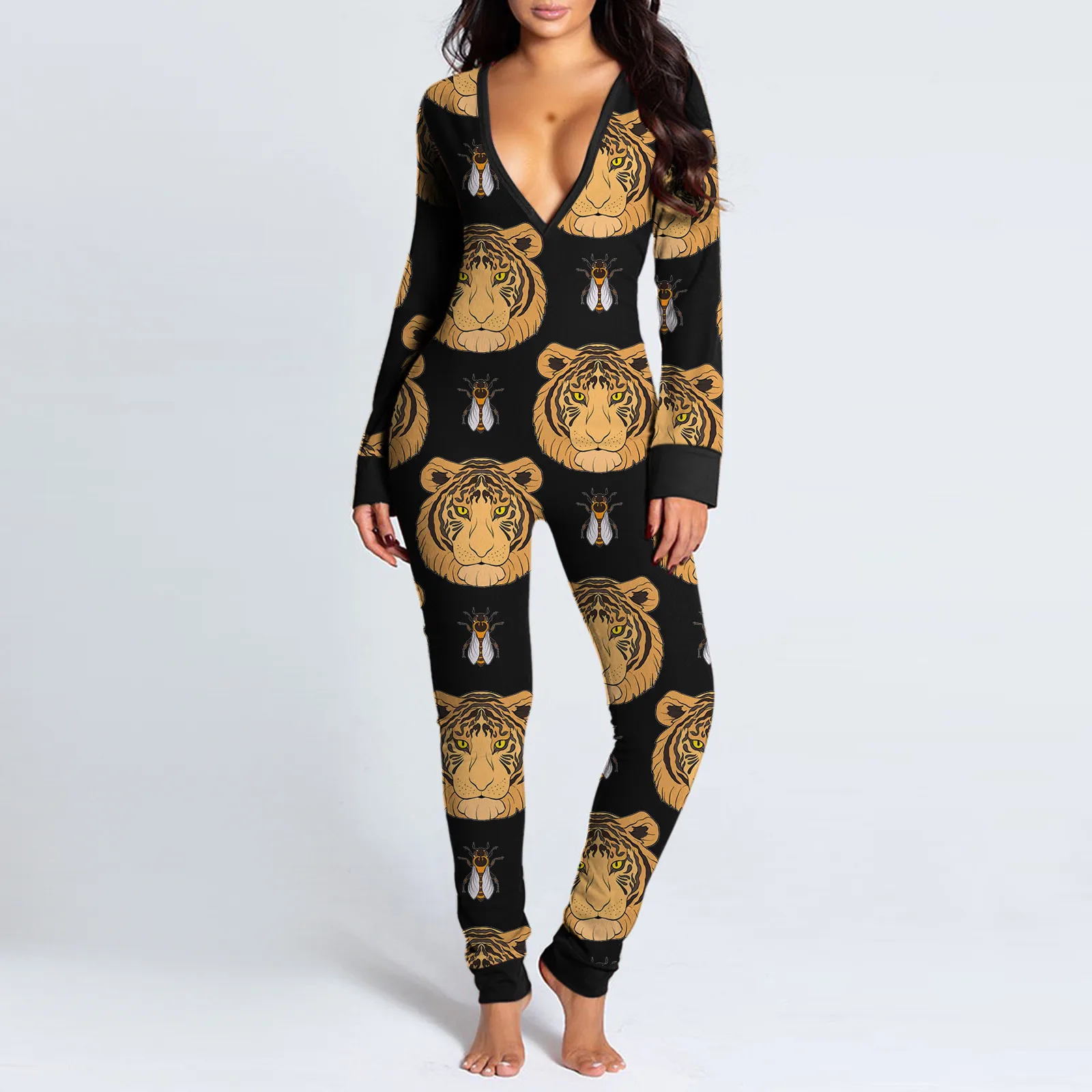Women's Button-down Functional Buttoned Flap Adults Butterfly Printing Jumpsuit Hot Selling Sexy Floral Solid Color
Women's Button-down Functional Buttoned Flap Adults Butterfly Printing Jumpsuit Hot Selling Sexy Floral Solid Color