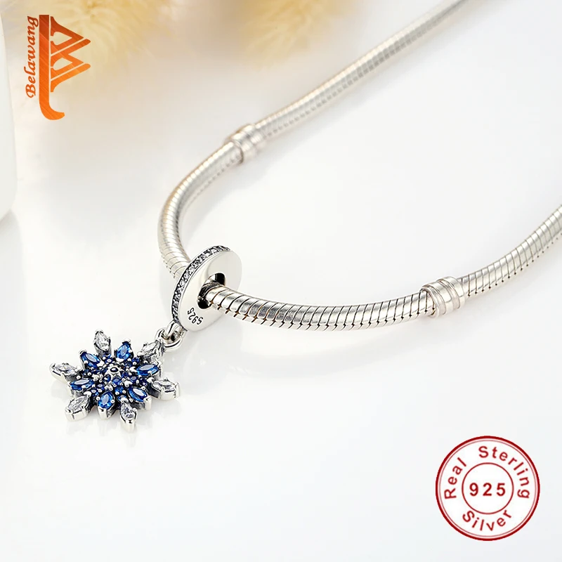 Authentic 925 Sterling Silver Snowflake Beads Blue Crystal Charms Fit Original Bracelets Fashion DIY Jewelry
Authentic 925 Sterling Silver Snowflake Beads Blue Crystal Charms Fit Original Bracelets Fashion DIY Jewelry