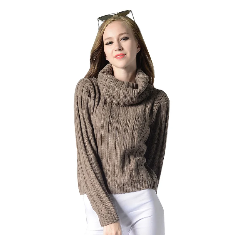 Водолазка вязаный пуловер свитер женский серый/белый/желтый мягкий джемпер Pull