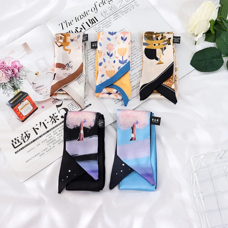 2021 New Summer Romantic scene Long Small Scarf Scarf Female Wrist Tie Hair Ribbon Long Purse Belt Hair Belt For Women 
2021 New Summer Romantic scene Long Small Scarf Scarf Female Wrist Tie Hair Ribbon Long Purse Belt Hair Belt For Women