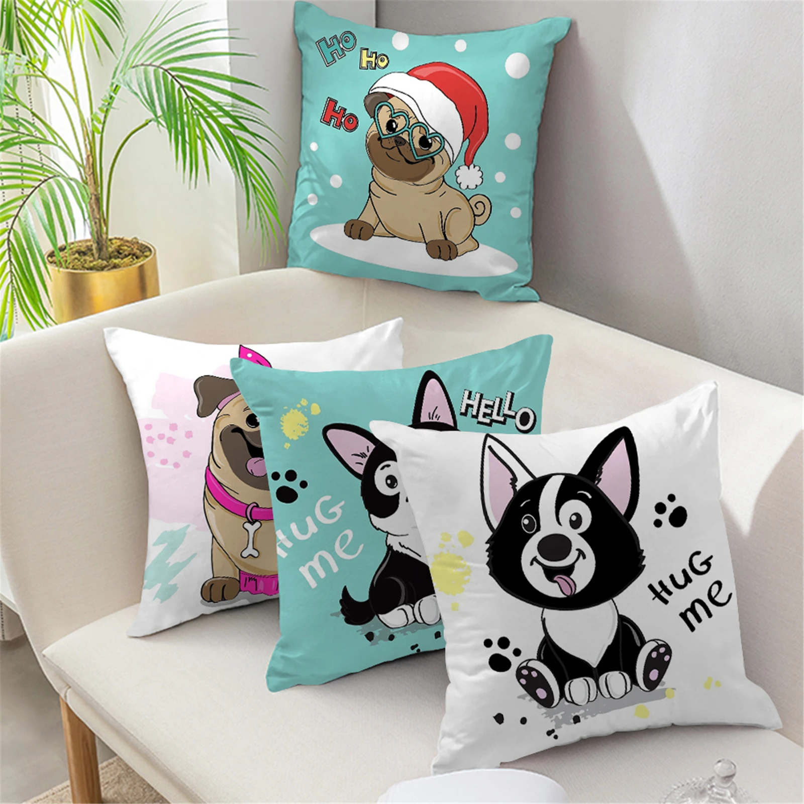 Cute Cartoon Dog Print Throw Pillows Decorative Pillowcases For Living Room Bedroom Sofa Chair Cushion Cover Funda Cojin 45x45cm 
Cute Cartoon Dog Print Throw Pillows Decorative Pillowcases For Living Room Bedroom Sofa Chair Cushion Cover Funda Cojin 45x45cm