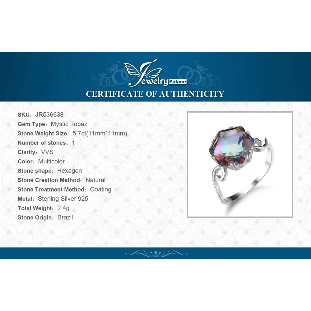 JewelryPalace 3ct Genuine Rainbow Mystic Topaz Ring 925 Sterling Silver Rings Women Engagement Ring Silver 925 Gemstones Jewelry
JewelryPalace 3ct Genuine Rainbow Mystic Topaz Ring 925 Sterling Silver Rings Women Engagement Ring Silver 925 Gemstones Jewelry